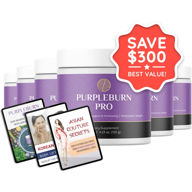 PurpleBurn Pro Weight Management Support — 6 Bottle / 180 Day Pack